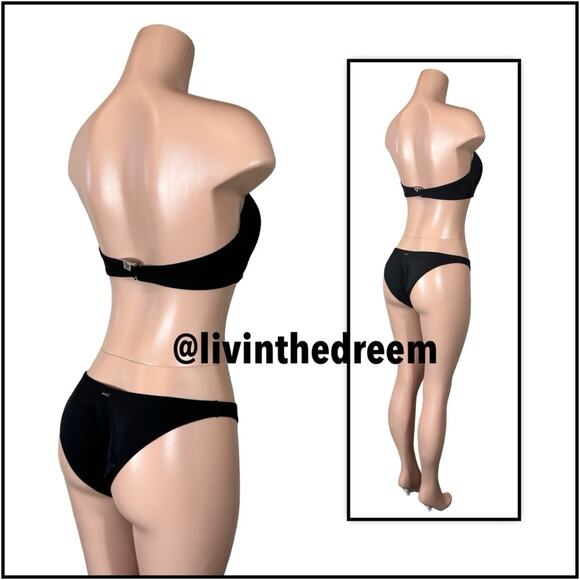 VICTORIA'S SECRET SWIM Bandeau Bikini Top 36D and Skimpy Bottoms M $120 - Picture 6 of 13